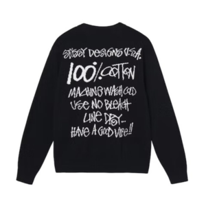 Stussy Merch Black Cheap Sweatshirt