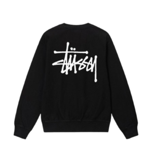 Stussy Merch Big Logo Black Sweatshirt